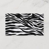 zebra print visitekaartje (Achterkant)