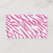 Zebra Print Visitekaartje (Achterkant)