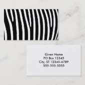 Zebra Print Visitekaartje (Voorkant / Achterkant)