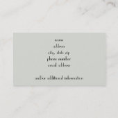 Zebra Print Visitekaartje (Achterkant)