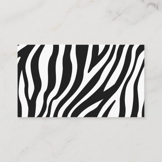 Zebra Print Visitekaartje (Achterkant)