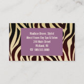 Zebra Print Visitekaartjes (Achterkant)