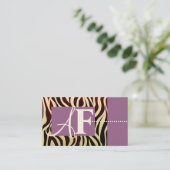 Zebra Print Visitekaartjes (Staand voorkant)