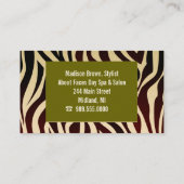 Zebra Print Visitekaartjes (Achterkant)