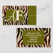 Zebra Print Visitekaartjes (Voorkant / Achterkant)