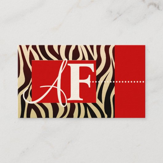 Zebra Print Visitekaartjes (Voorkant)
