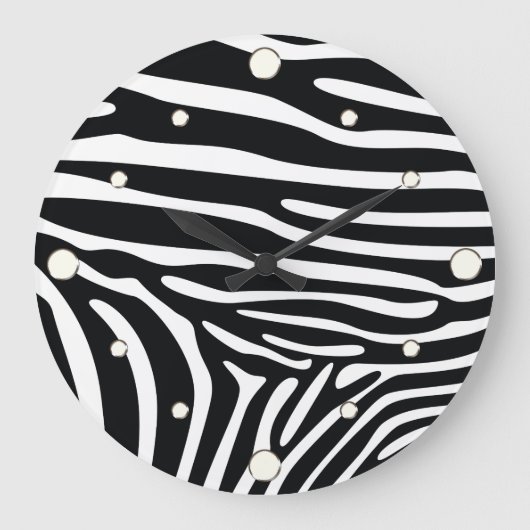 Zebra Print Wall klok (Voorkant)