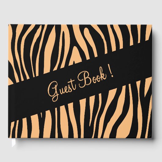 Zebra Print Wedding Guest Book Gastenboek (Voorkant)