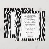 Zebra Print Wedding Uitnodiging (Voorkant / Achterkant)