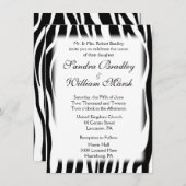Zebra Print Wedding Uitnodiging (Voorkant / Achterkant)
