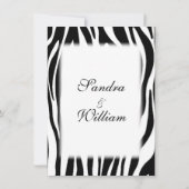 Zebra Print Wedding Uitnodiging (Achterkant)