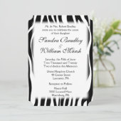 Zebra Print Wedding Uitnodiging (Staand voorkant)