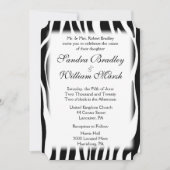 Zebra Print Wedding Uitnodiging (Voorkant)