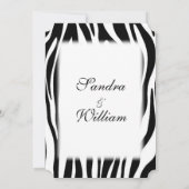 Zebra Print Wedding Uitnodiging (Achterkant)