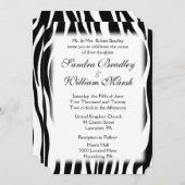Zebra Print Wedding Uitnodiging (Voorkant / Achterkant)
