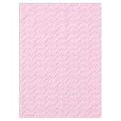 Zebra Print White Light Pink Trendy Cute Pattern Tafelkleed (Voorkant)