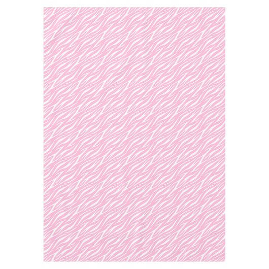 Zebra Print White Light Pink Trendy Cute Pattern Tafelkleed (Voorkant)