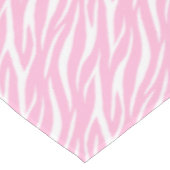 Zebra Print White Light Pink Trendy Cute Pattern Tafelkleed (Gekanteld)