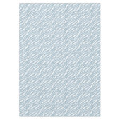 Zebra Print White Powder Blue Cute Modern Patroon Tafelkleed (Voorkant)