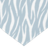 Zebra Print White Powder Blue Cute Modern Patroon Tafelkleed (Gekanteld)