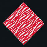Zebra Print White Red Cute Modern Xmas patroon Bandana<br><div class="desc">Eenvoudig rood en wit zebraafdrukpatroon.</div>