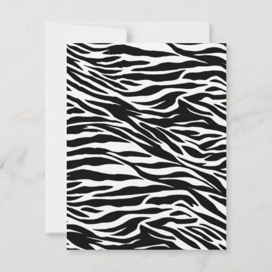 zebra print wine bachelorette kaart (Achterkant)