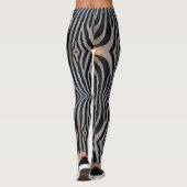 Zebra Print Women's superieure kwaliteit Leggings (Achterkant)