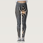 Zebra Print Women's superieure kwaliteit Leggings (Voorkant)