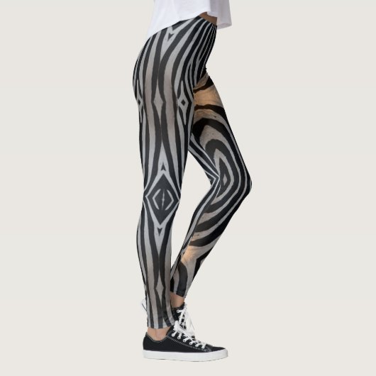 Zebra Print Women's superieure kwaliteit Leggings (Rechts)