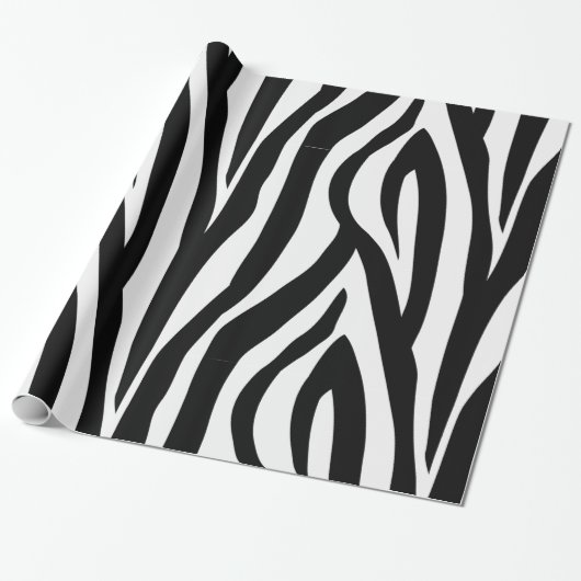 Zebra Print Wrapping Paper Cadeaupapier (Uitgerold)