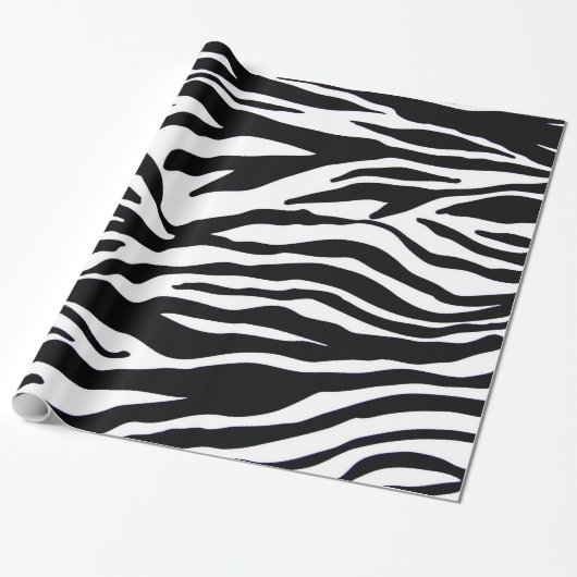 Zebra Print Wrapping Paper Cadeaupapier (Uitgerold)