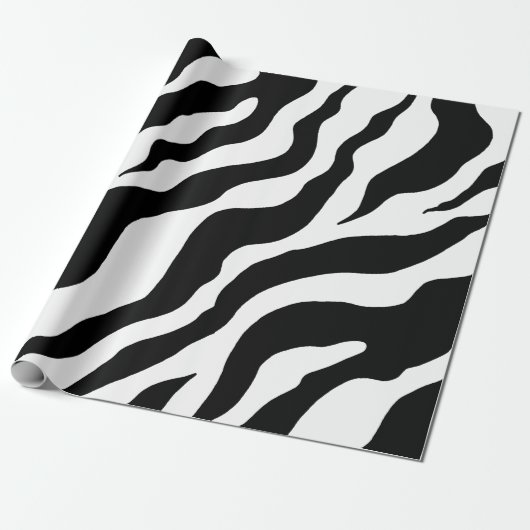 Zebra Print Wrapping Paper Cadeaupapier (Uitgerold)