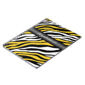 Zebra Print Yellow Mix Personalized Notitieboek (Linkerzijde)