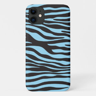 Zebra Print, Zebra Stripes, Blue Zebra, Oerwoud iPhone 11 Hoesje