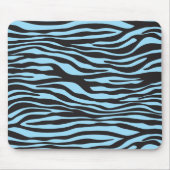 Zebra Print, Zebra Stripes, Blue Zebra, Oerwoud Muismat (Voorkant)