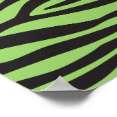 Zebra Print, Zebra Stripes, Green Zebra Poster (Hoek)