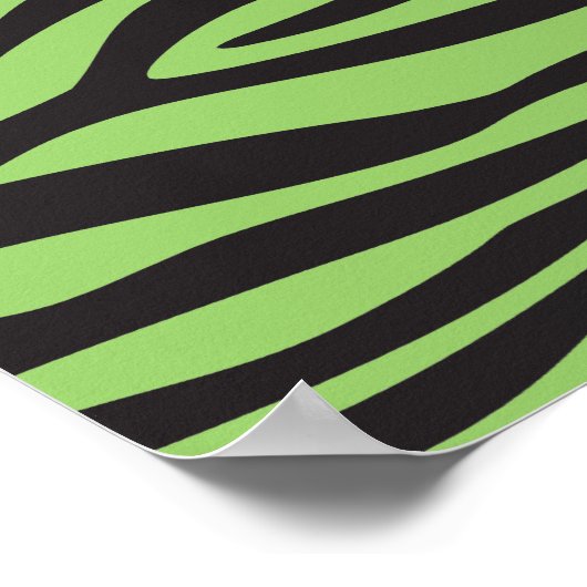 Zebra Print, Zebra Stripes, Green Zebra Poster (Hoek)