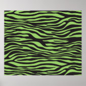 Zebra Print, Zebra Stripes, Green Zebra Poster (Voorkant)