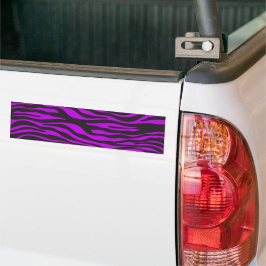 Zebra Print, Zebra Stripes, Paars Zebra, Oerwoud Bumpersticker (Op Truck)