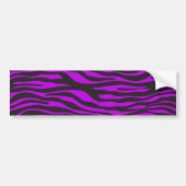 Zebra Print, Zebra Stripes, Paars Zebra, Oerwoud Bumpersticker (Voorkant)