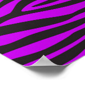 Zebra Print, Zebra Stripes, Paars Zebra, Oerwoud Poster (Hoek)