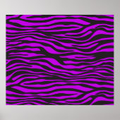 Zebra Print, Zebra Stripes, Paars Zebra, Oerwoud Poster (Voorkant)