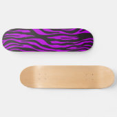 Zebra Print, Zebra Stripes, Paars Zebra, Oerwoud Skateboard (Horizontaal)