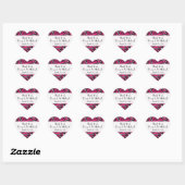 Zebra Print, Zebra Stripes, Roze Zebra, bruiloft Hart Sticker (Vel)