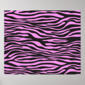 Zebra Print, Zebra Stripes, Roze Zebra, Oerwoud Poster (Voorkant)