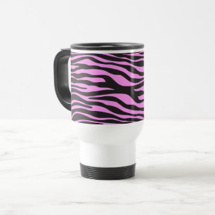 Zebra Print, Zebra Stripes, Roze Zebra, Oerwoud Reisbeker