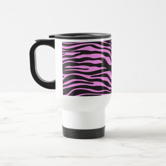 Zebra Print, Zebra Stripes, Roze Zebra, Oerwoud Reisbeker (Links)