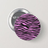 Zebra Print, Zebra Stripes, Roze Zebra, Oerwoud Ronde Button 5,7 Cm (Voorkant /achterkant)