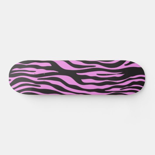 Zebra Print, Zebra Stripes, Roze Zebra, Oerwoud Skateboard (Horizontaal)