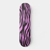 Zebra Print, Zebra Stripes, Roze Zebra, Oerwoud Skateboard (Voorkant)